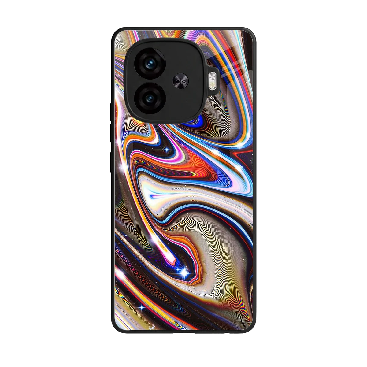 Psychedelic Marble back phone cover | glass case for iqoo neo 10r 5g