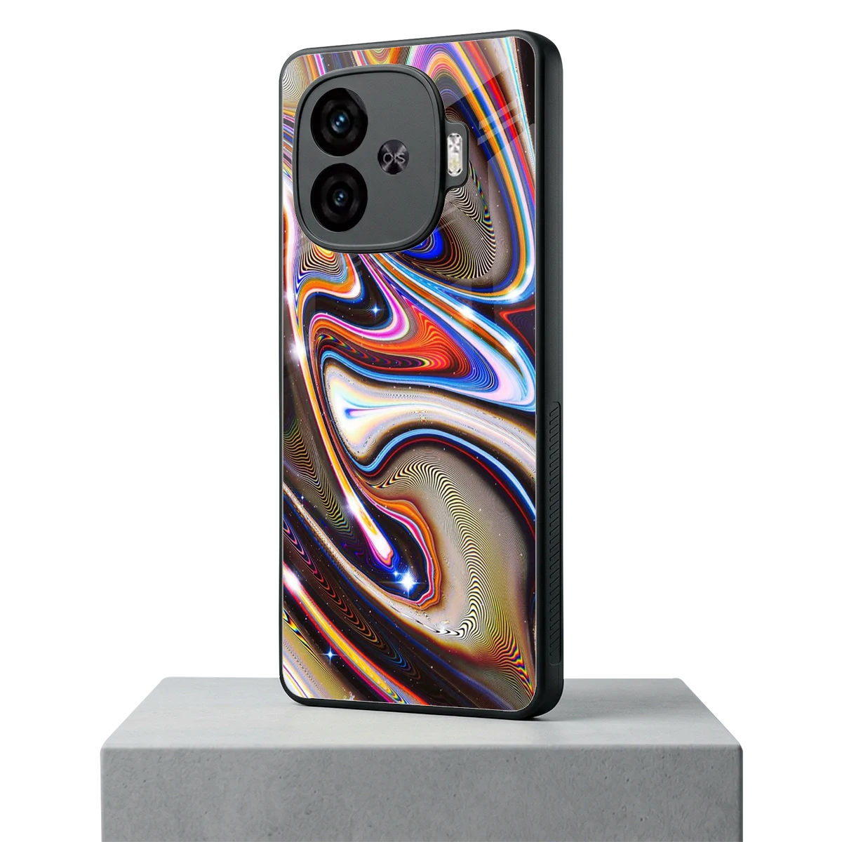 Psychedelic Marble iqoo neo 10r 5g mobile cover | shockproof glass phone case