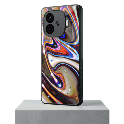 Psychedelic Marble iqoo neo 10r 5g mobile cover | shockproof glass phone case