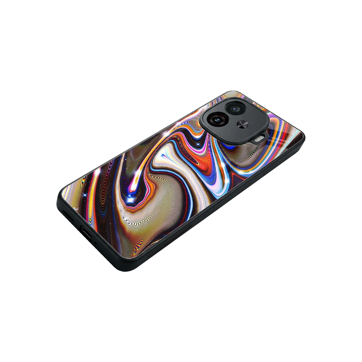 Psychedelic Marble stylish phone case for iqoo neo 10r 5g | glossy glass and slim fit