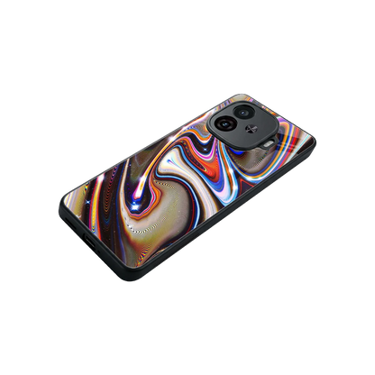 Psychedelic Marble stylish phone case for iqoo neo 10r 5g | glossy glass and slim fit