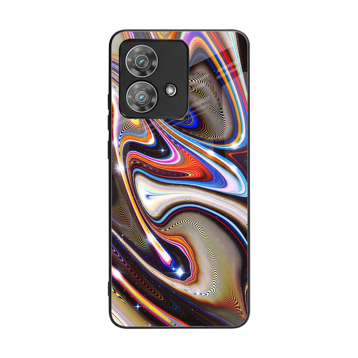 Psychedelic Marble back phone cover | glass case for motorola edge 40 neo 5g