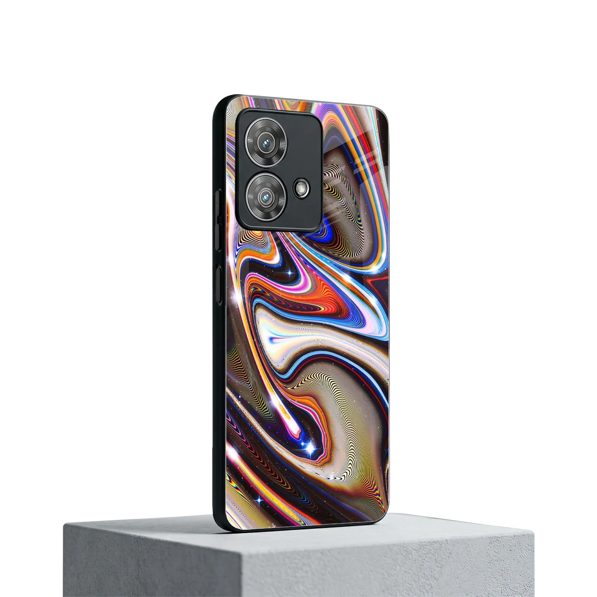 Psychedelic Marble motorola edge 40 neo 5g mobile cover | shockproof glass phone case