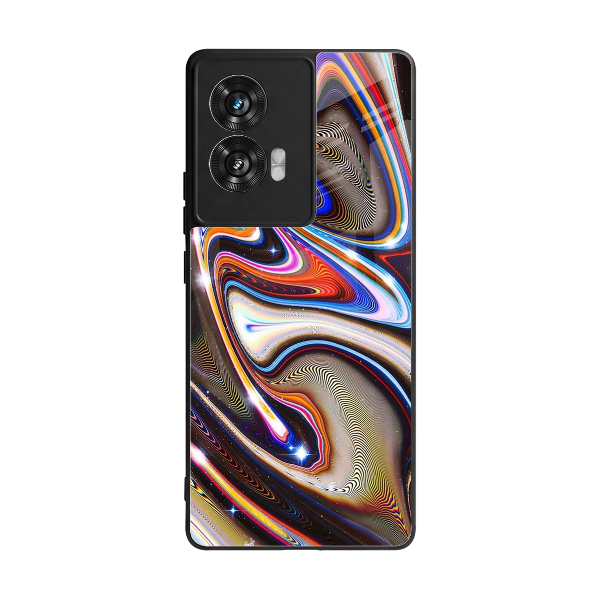 Psychedelic Marble back phone cover | glass case for motorola edge 50 fusion