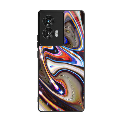 Psychedelic Marble back phone cover | glass case for motorola edge 50 fusion