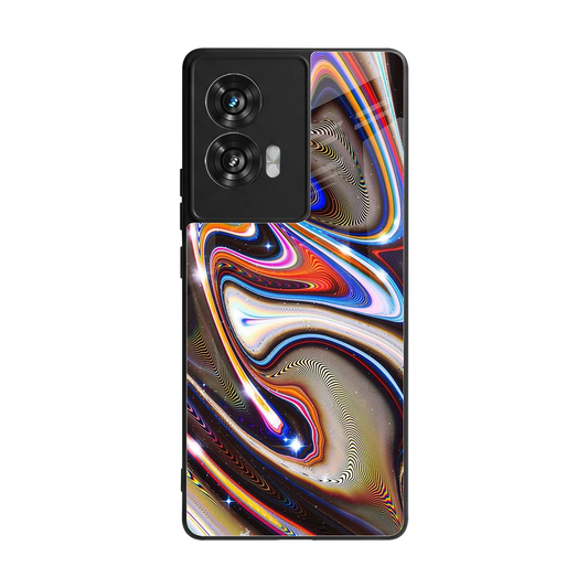 Psychedelic Marble back phone cover | glass case for motorola edge 50 fusion