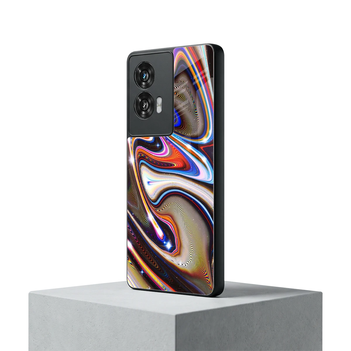 Psychedelic Marble motorola edge 50 fusion mobile cover | shockproof glass phone case