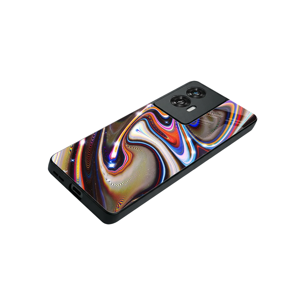 Psychedelic Marble stylish phone case for motorola edge 50 fusion | glossy glass and slim fit