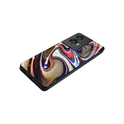 Psychedelic Marble stylish phone case for motorola edge 50 fusion | glossy glass and slim fit