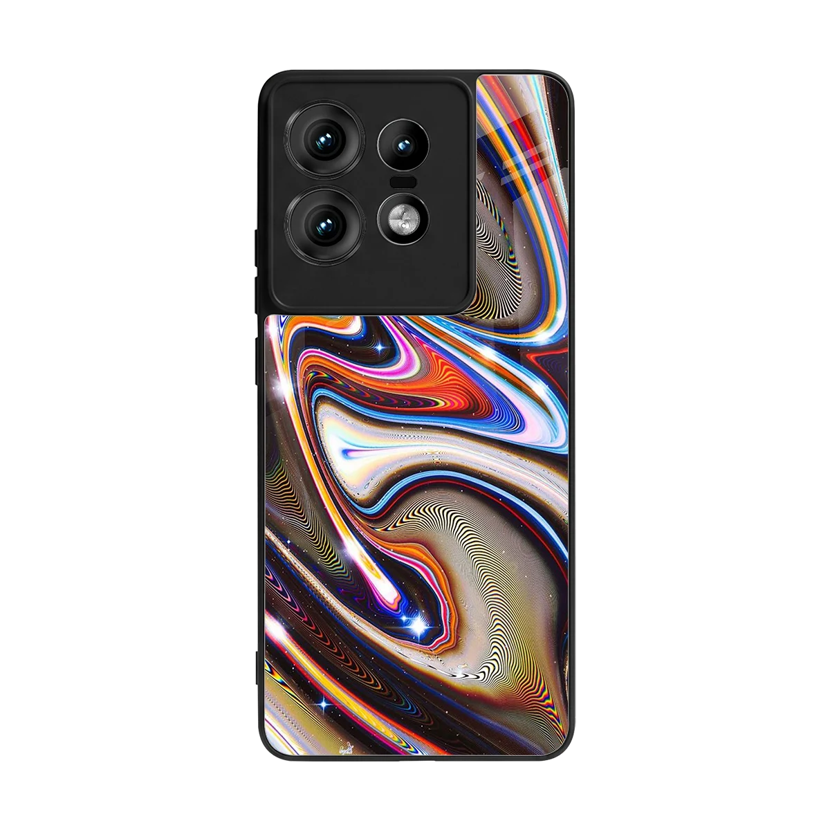 Psychedelic Marble back phone cover | glass case for motorola edge 50 pro