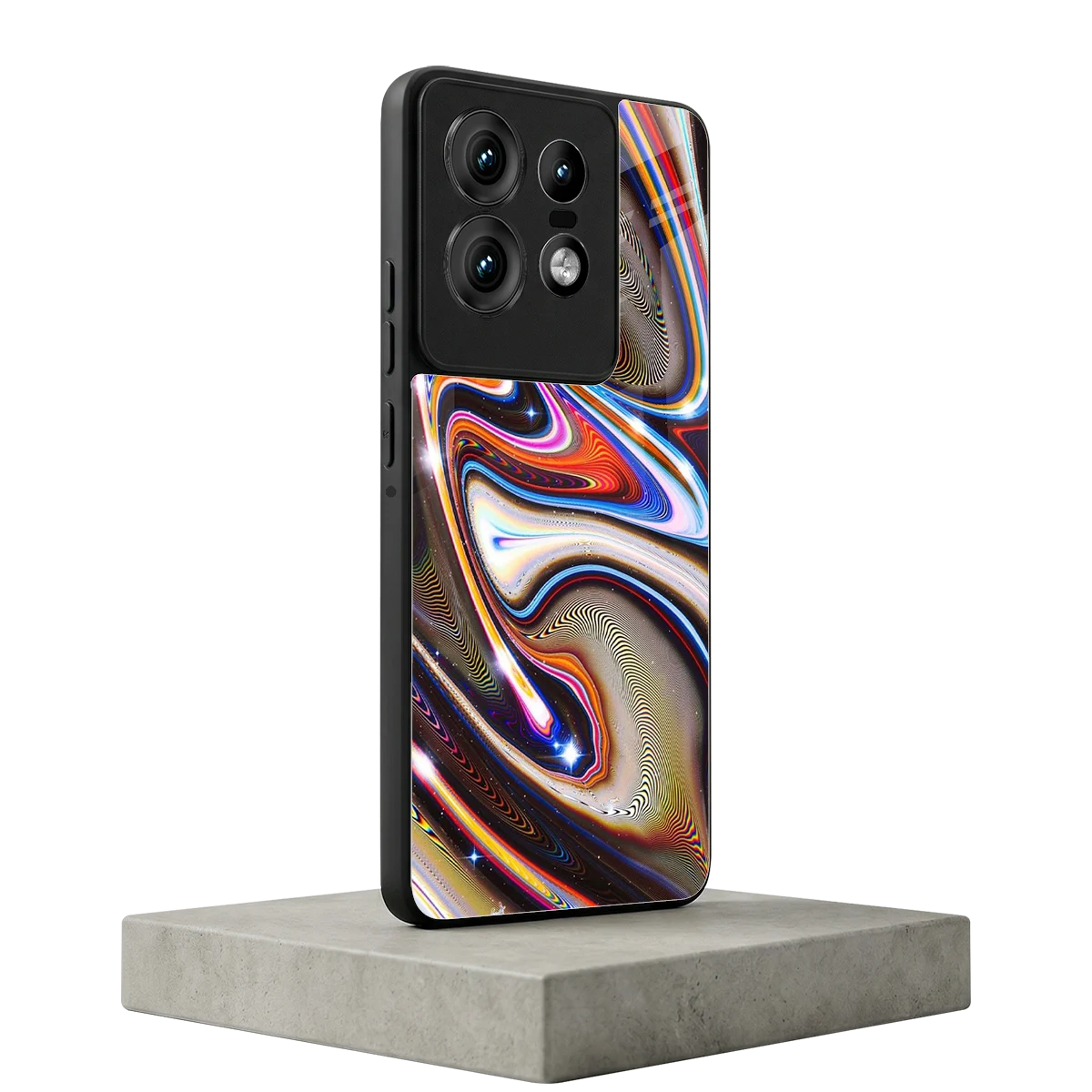 Psychedelic Marble motorola edge 50 pro mobile cover | shockproof glass phone case