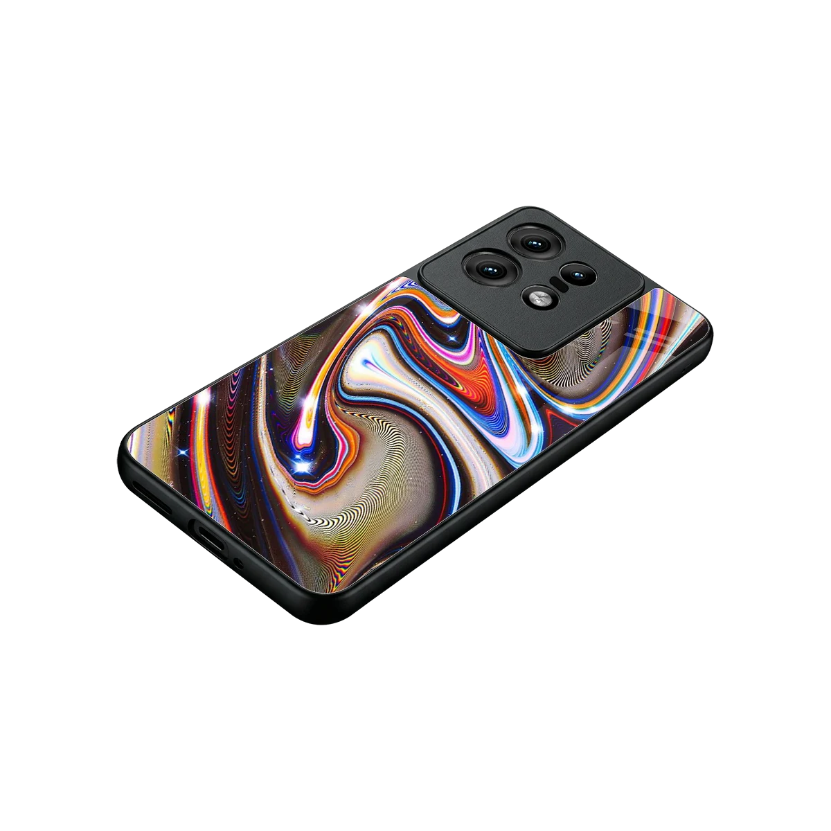 Psychedelic Marble stylish phone case for motorola edge 50 pro | glossy glass and slim fit