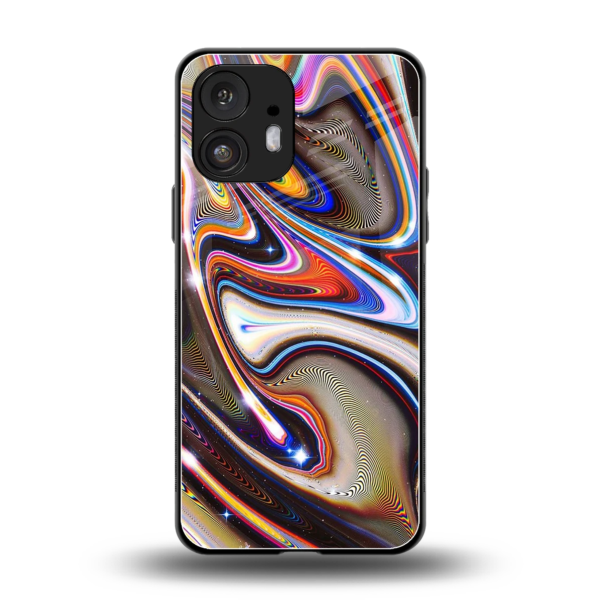 Psychedelic Marble back phone cover | glass case for nothing phone 2