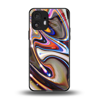 Psychedelic Marble back phone cover | glass case for nothing phone 2