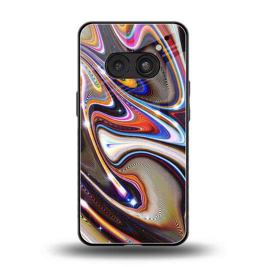 Psychedelic Marble back phone cover | glass case for nothing phone 2a