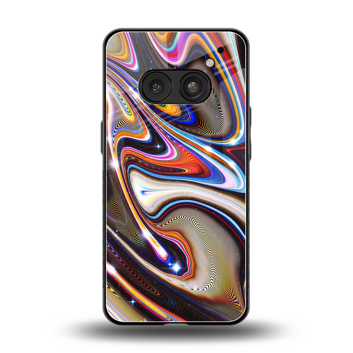 Psychedelic Marble back phone cover | glass case for nothing phone 2a plus