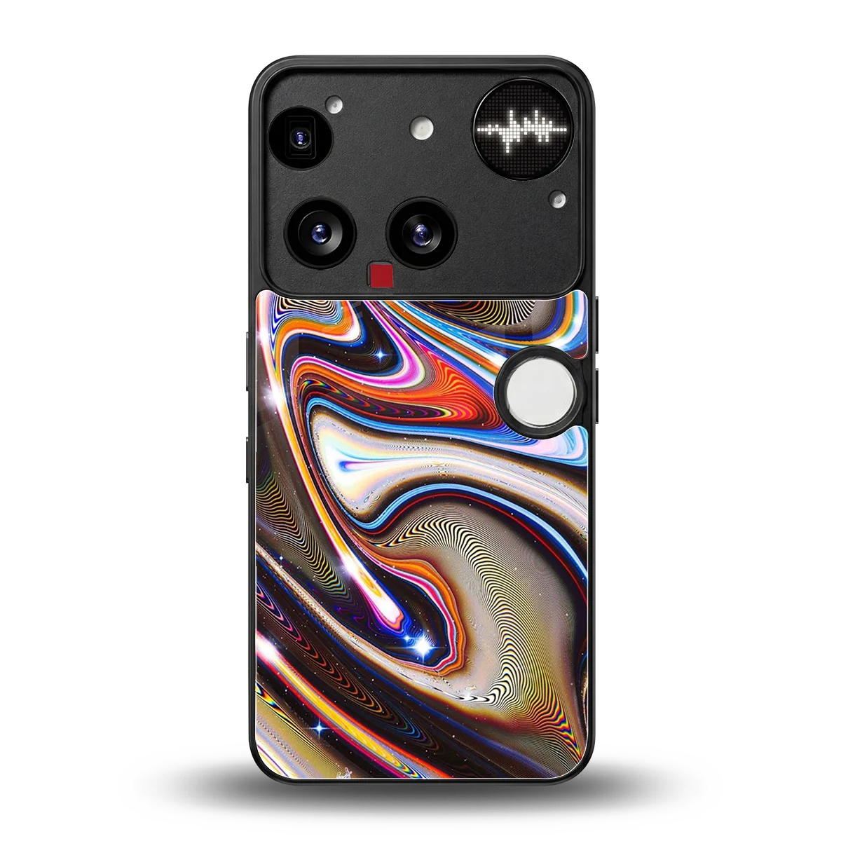 Psychedelic Marble back phone cover | glass case for nothing phone 3