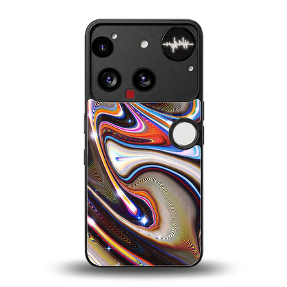Psychedelic Marble back phone cover | glass case for nothing phone 3