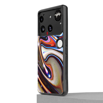Psychedelic Marble nothing phone 3 mobile cover | shockproof glass phone case