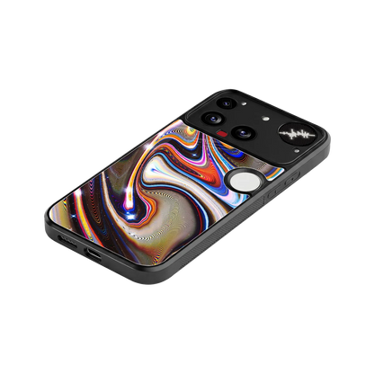Psychedelic Marble stylish phone case for nothing phone 3 | glossy glass and slim fit