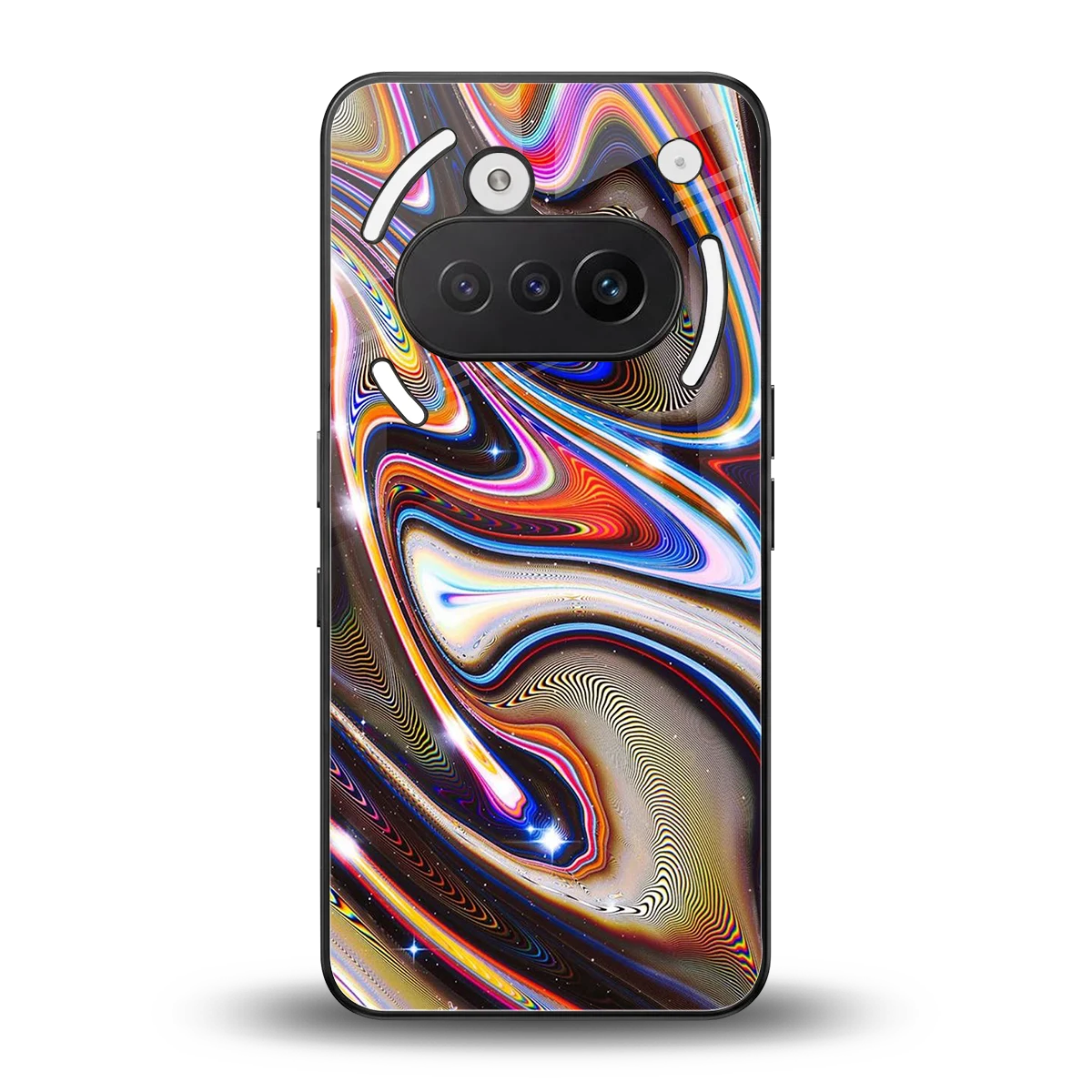 Psychedelic Marble back phone cover | glass case for nothing phone 3a