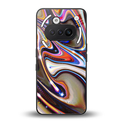 Psychedelic Marble back phone cover | glass case for nothing phone 3a