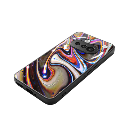 Psychedelic Marble stylish phone case for nothing phone 3a | glossy glass and slim fit