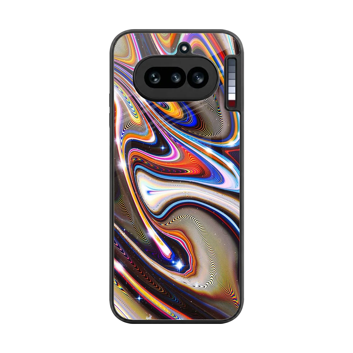 Psychedelic Marble back phone cover | glass case for nothing phone 4a