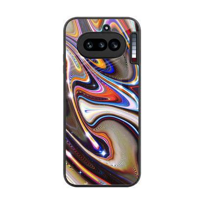 Psychedelic Marble back phone cover | glass case for nothing phone 4a