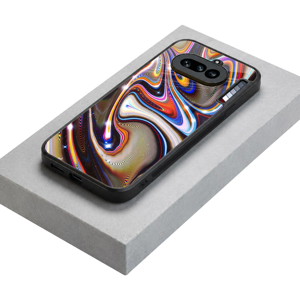Psychedelic Marble stylish phone case for nothing phone 4a | glossy glass and slim fit