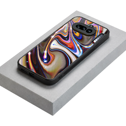 Psychedelic Marble stylish phone case for nothing phone 4a | glossy glass and slim fit