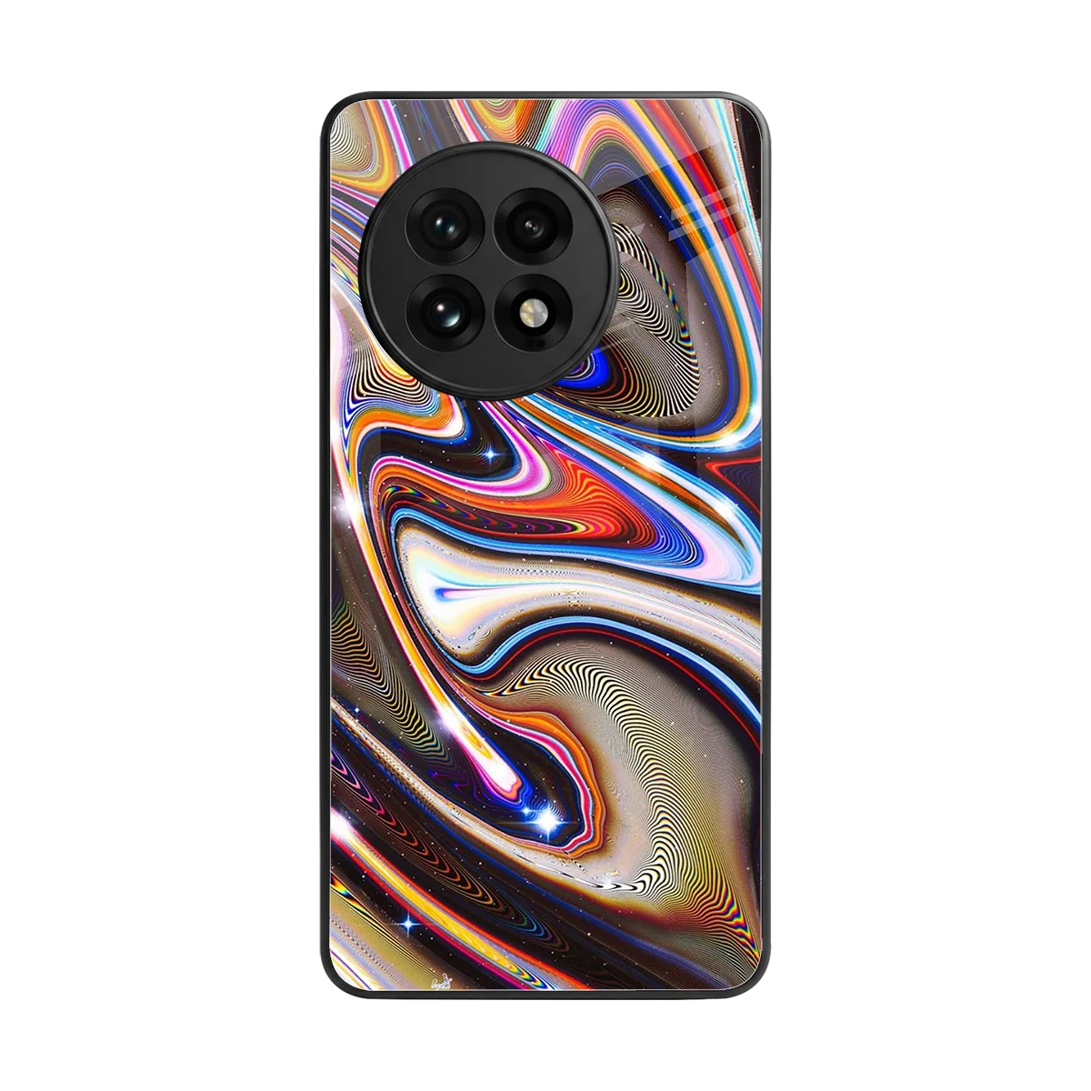 Psychedelic Marble back phone cover | glass case for oneplus 13r