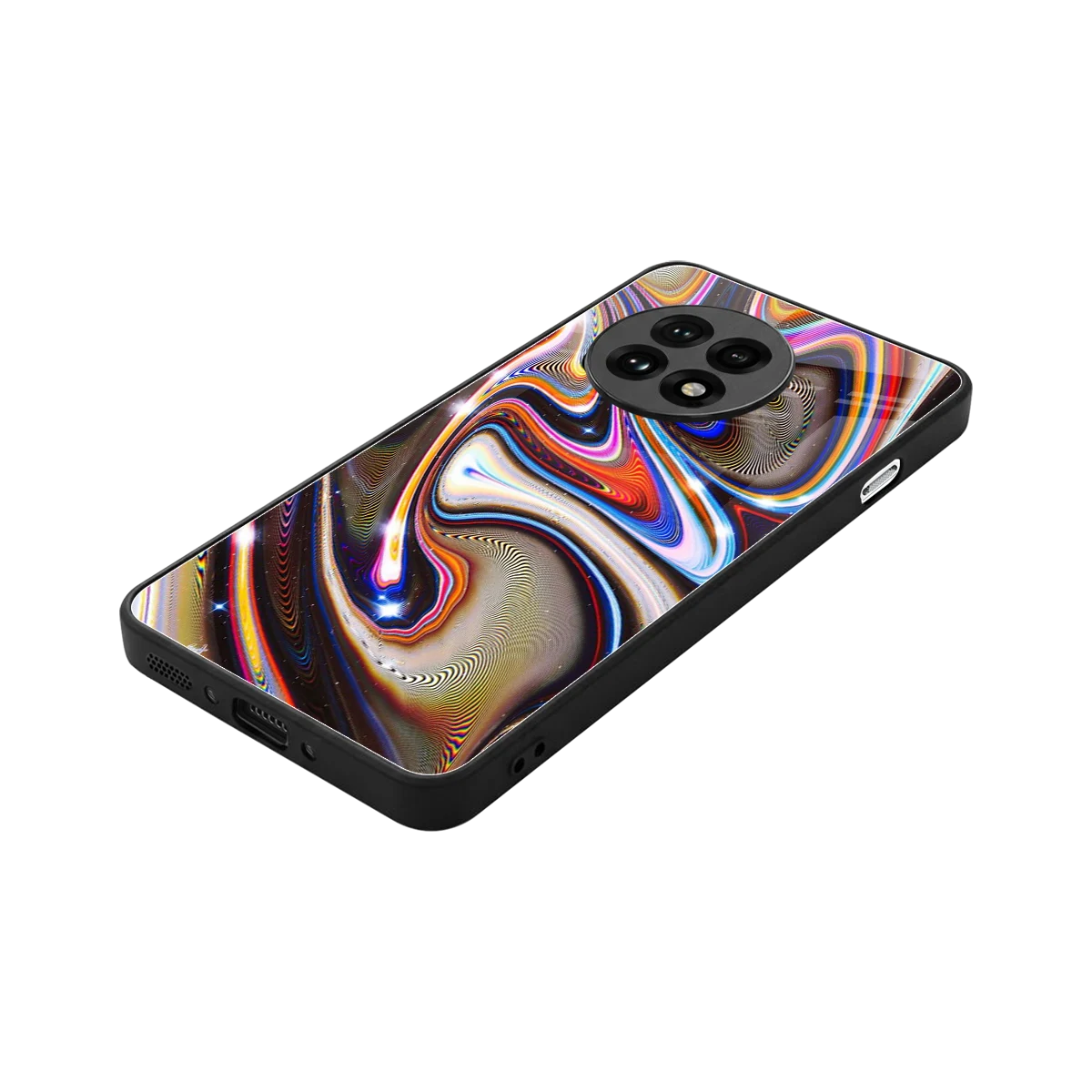 Psychedelic Marble stylish phone case for oneplus 13r | glossy glass and slim fit