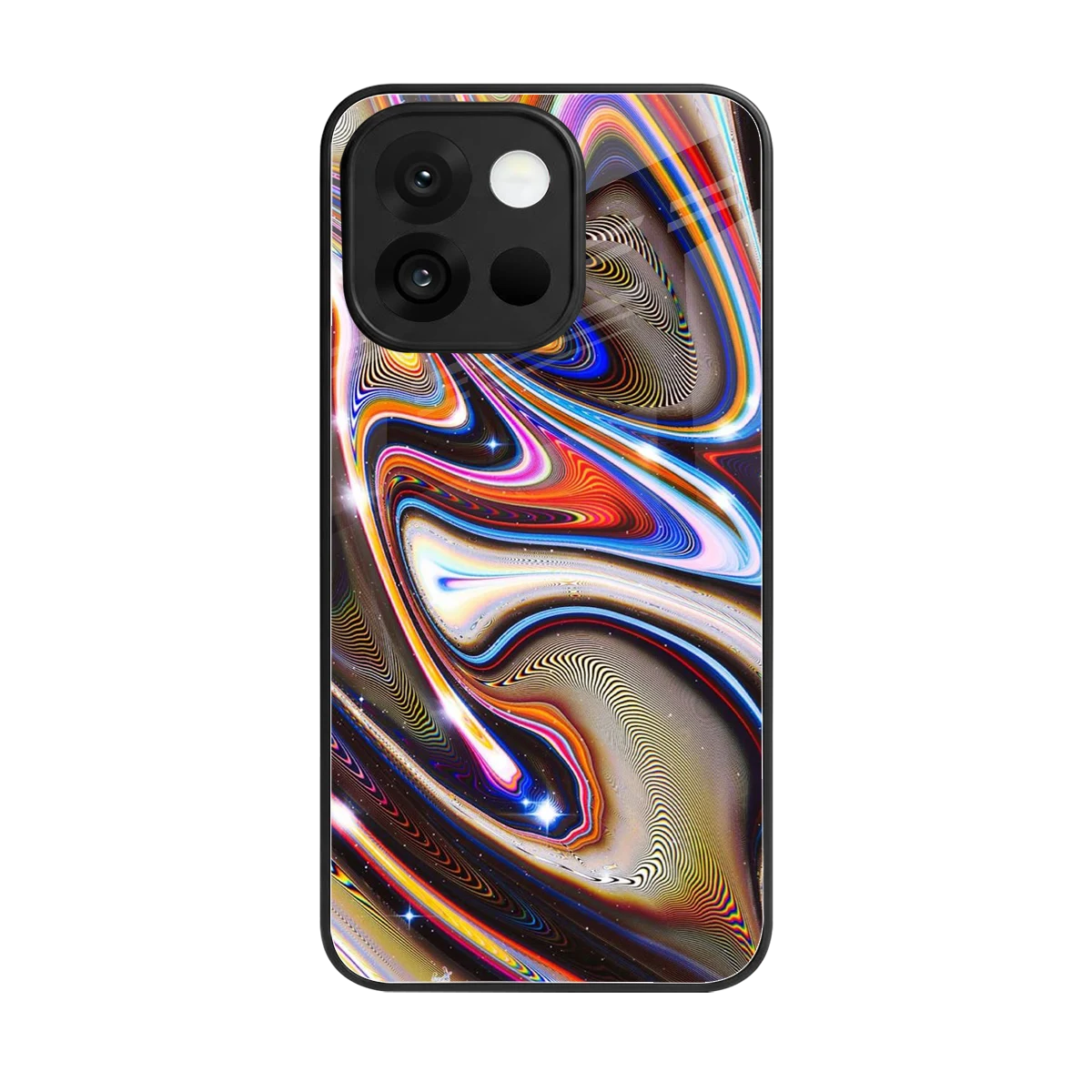 Psychedelic Marble back phone cover | glass case for oneplus 13s