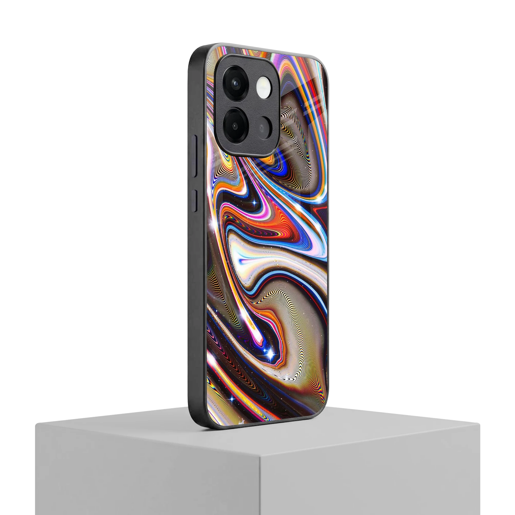 Psychedelic Marble oneplus 13s mobile cover | shockproof glass phone case