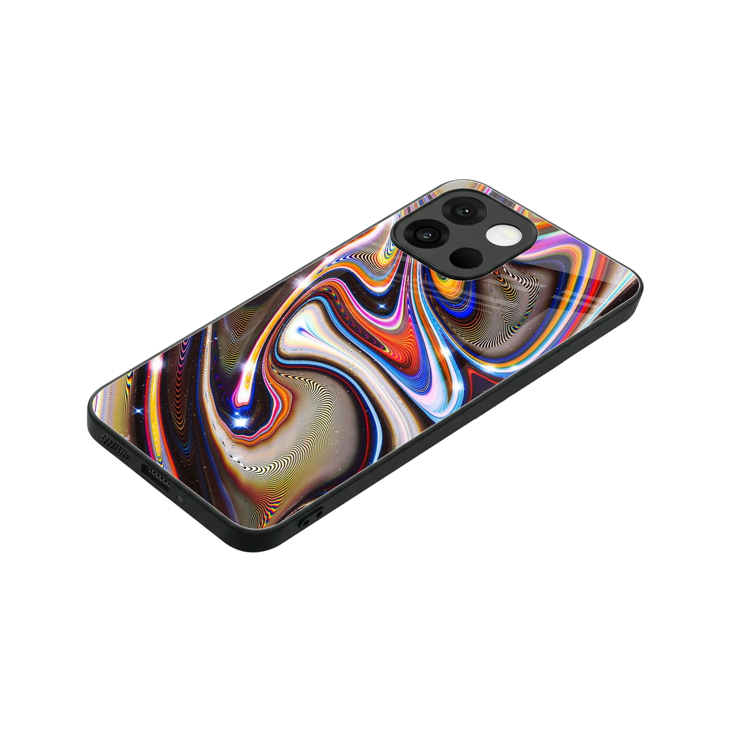 Psychedelic Marble stylish phone case for oneplus 13s | glossy glass and slim fit