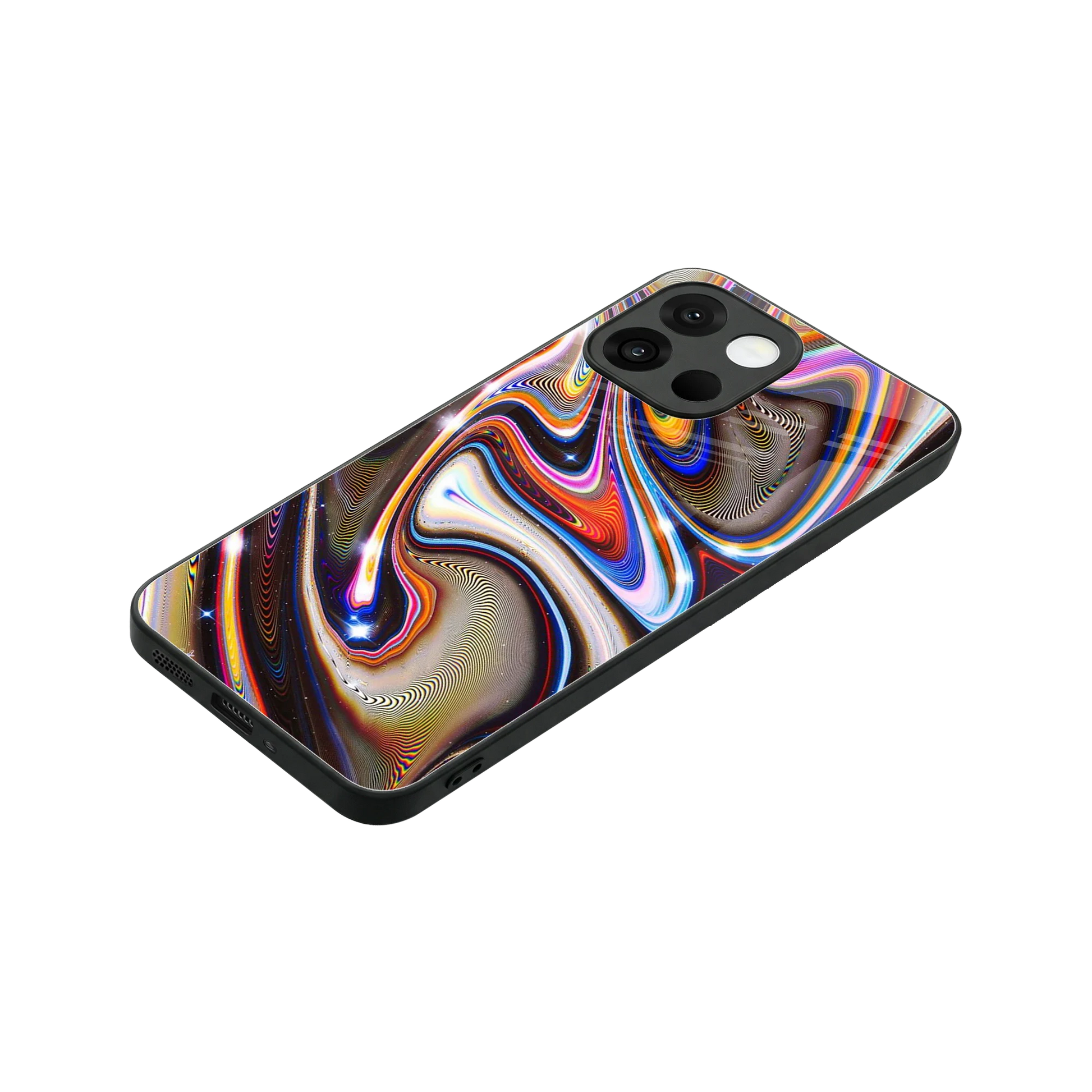 Psychedelic Marble stylish phone case for oneplus 13s | glossy glass and slim fit