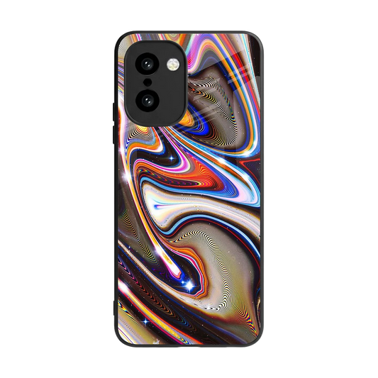 Psychedelic Marble back phone cover | glass case for oneplus 15r