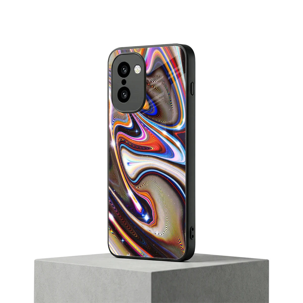 Psychedelic Marble oneplus 15r mobile cover | shockproof glass phone case