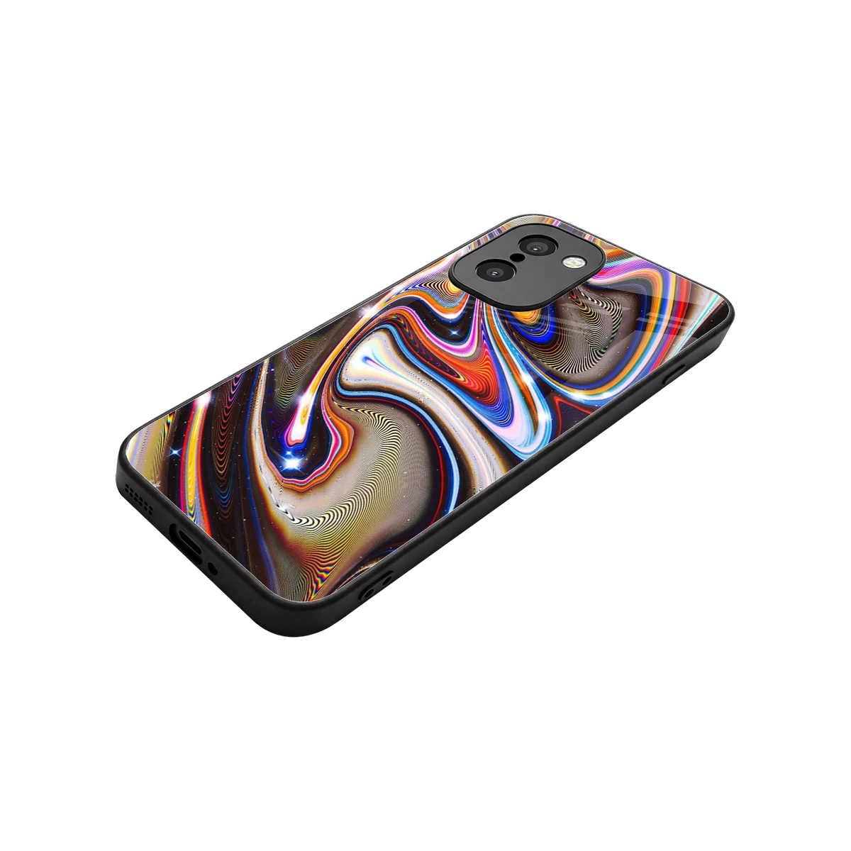 Psychedelic Marble stylish phone case for oneplus 15r | glossy glass and slim fit