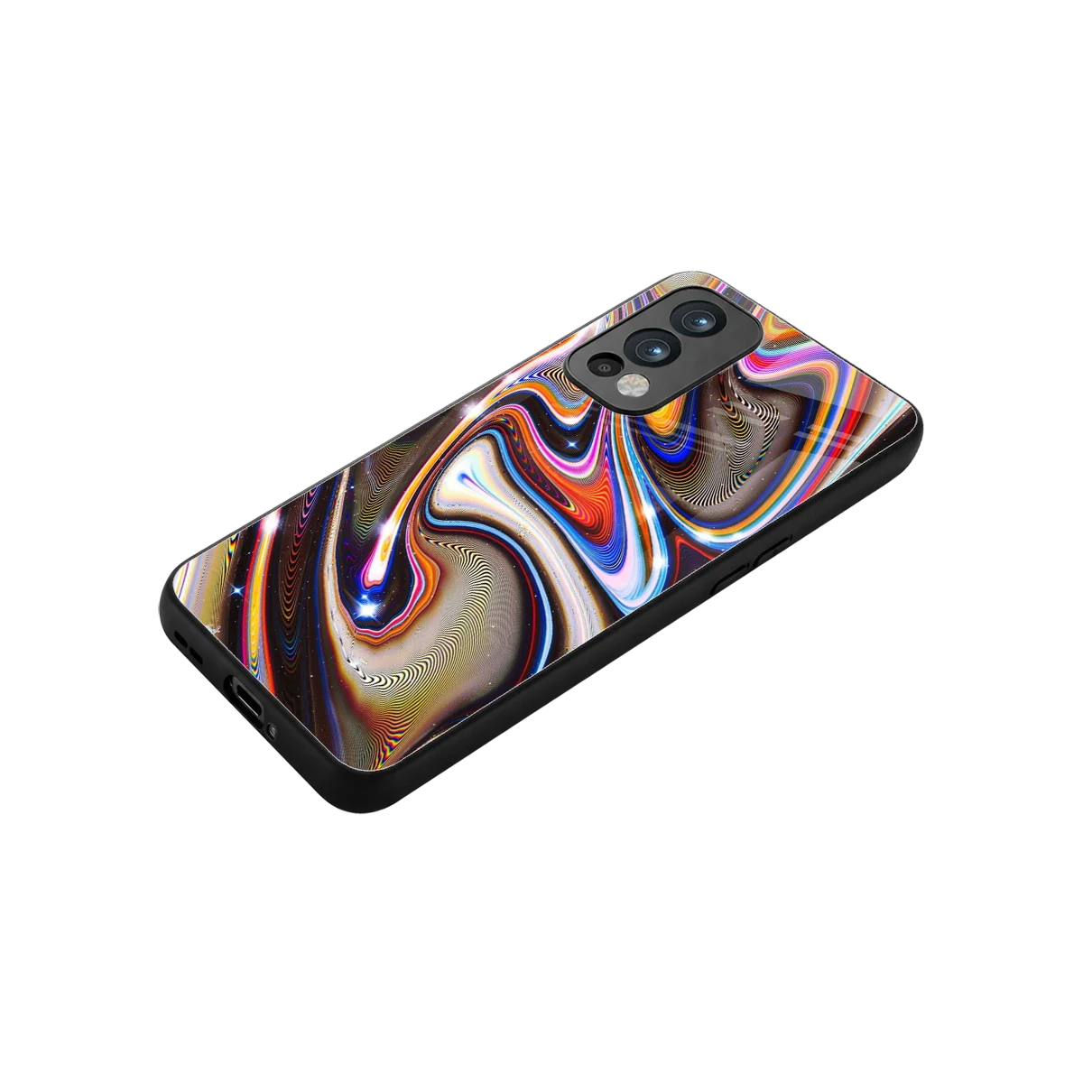 Psychedelic Marble stylish phone case for oneplus nord 2 | glossy glass and slim fit