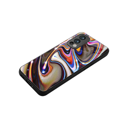 Psychedelic Marble stylish phone case for oneplus nord 2 | glossy glass and slim fit