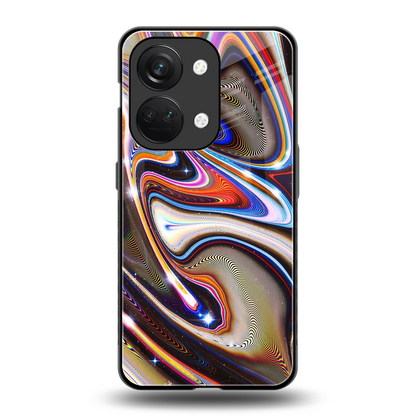 Psychedelic Marble back phone cover | glass case for oneplus nord 3
