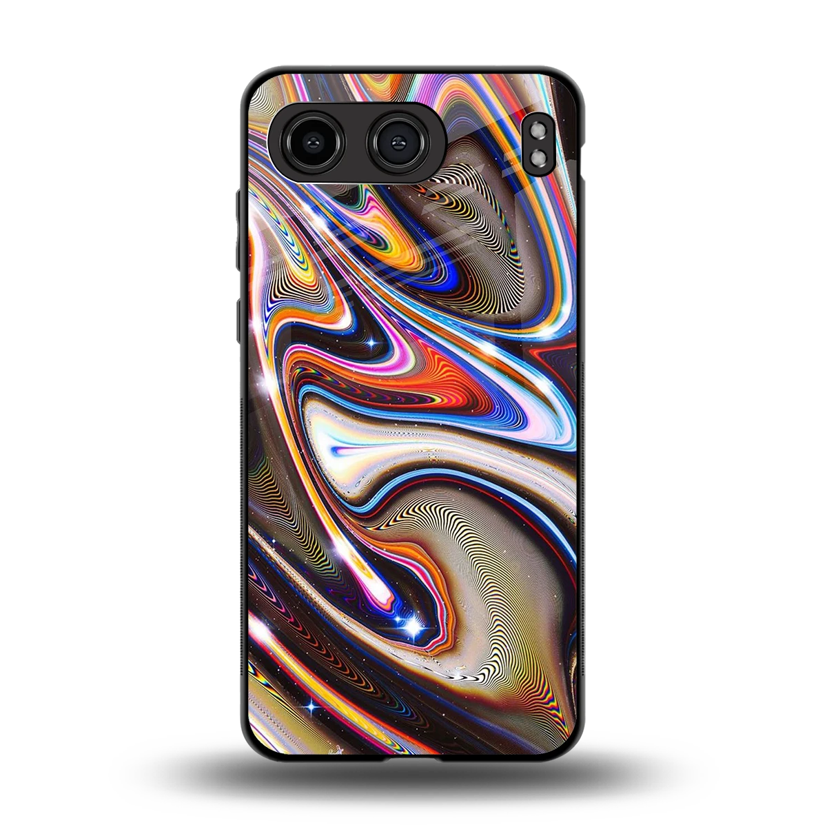Psychedelic Marble back phone cover | glass case for oneplus nord 4