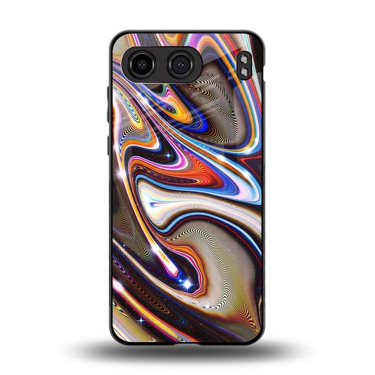 Psychedelic Marble back phone cover | glass case for oneplus nord 4