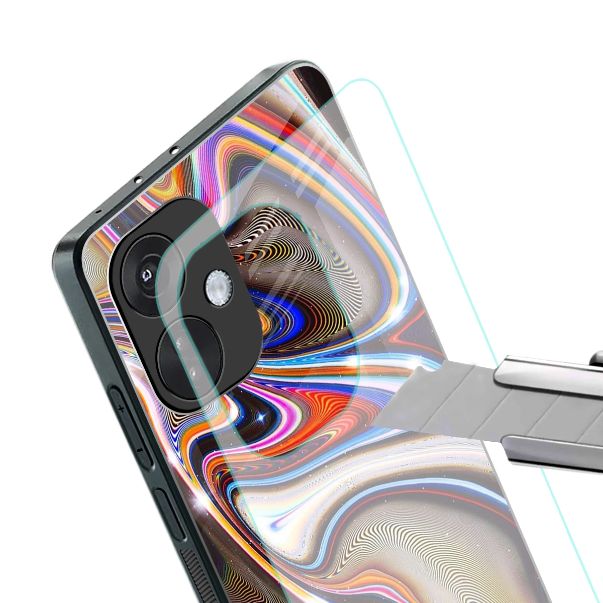 Psychedelic Marble stylish phone case for oneplus nord ce 3 | glossy glass and slim fit