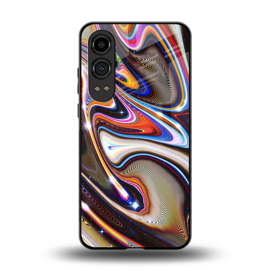 Psychedelic Marble back phone cover | glass case for oneplus nord ce 4 lite