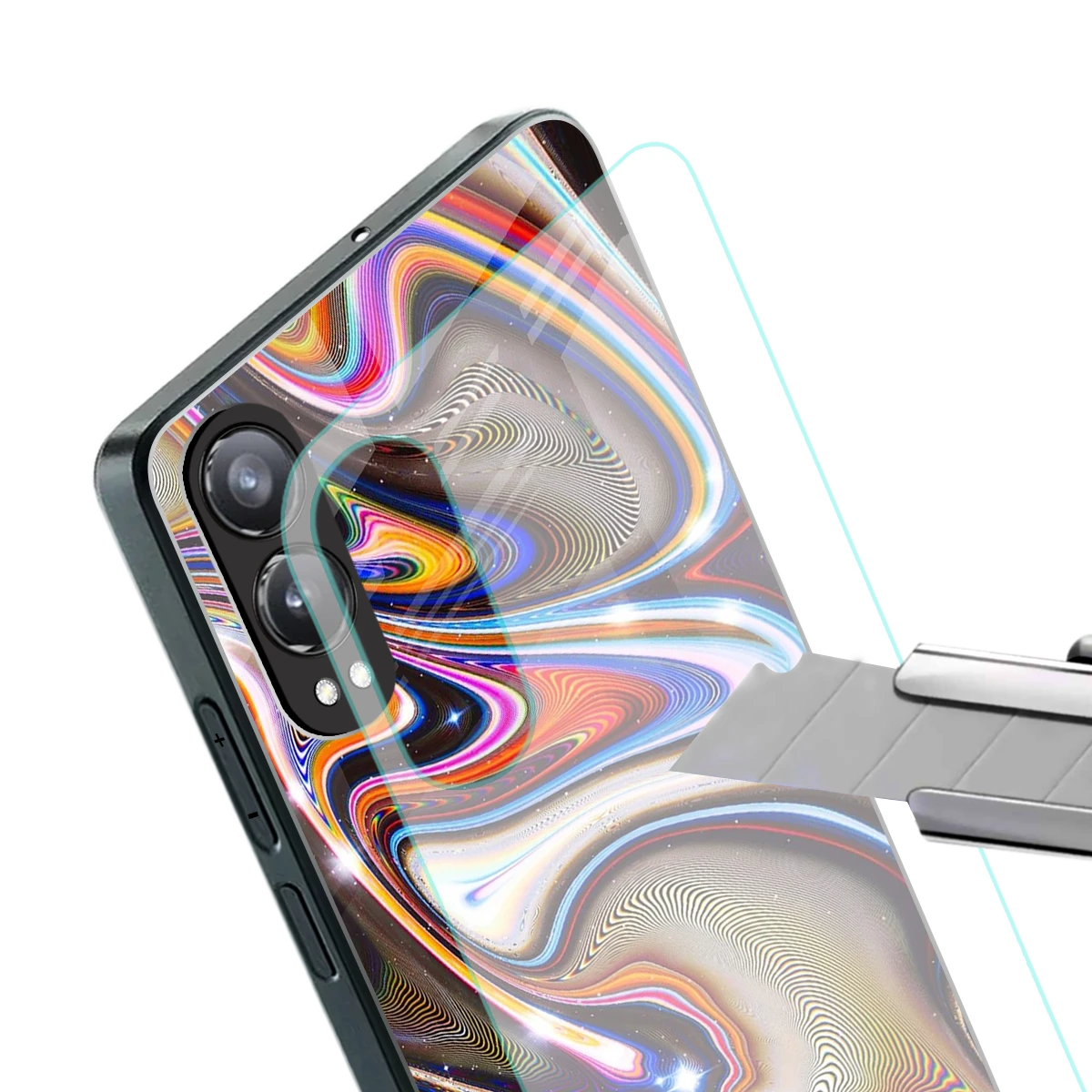 Psychedelic Marble stylish phone case for oneplus nord ce 4 lite | glossy glass and slim fit