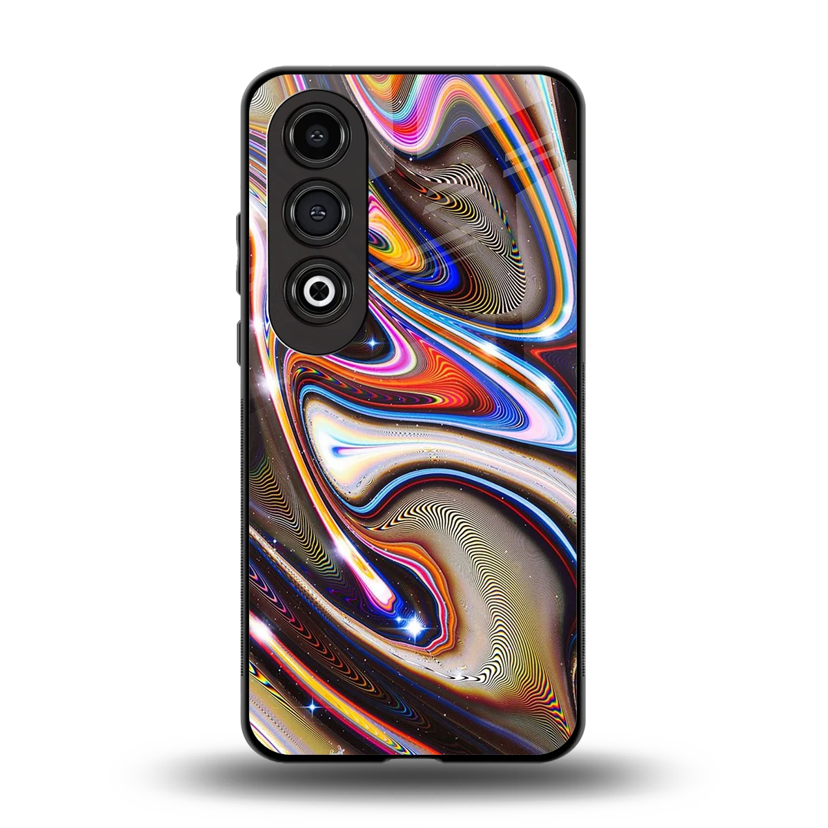 Psychedelic Marble back phone cover | glass case for oneplus nord ce 4