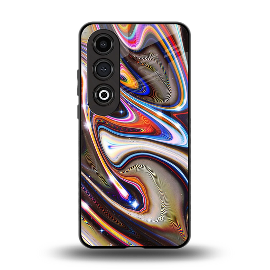 Psychedelic Marble back phone cover | glass case for oneplus nord ce 4